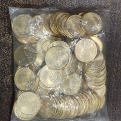 Alternative view of 5 Rs. Birth Centenary Of Biju Patnayak CALCUTTA MINT VERY RARE (100 COINS )UNC PACKET