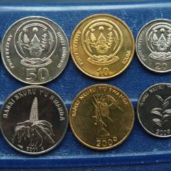 Rwanda, 5 coin set, UNC Condition.