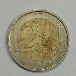 Alternative view of Italy 2 Euros 2002 Pope Julius II RARE BIMETALLIC COIN #L-631