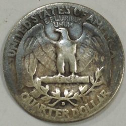 Alternative view of 1934 United States ¼ Dollar "Washington Silver Quarter" Weight 6.25 g SILVER COIN #L-638