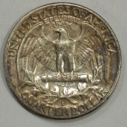 Alternative view of 1961 United States ¼ Dollar "Washington Silver Quarter" Weight 6.25 g SILVER COIN #L-639