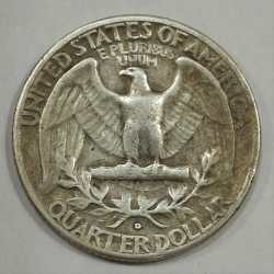 Alternative view of 1953 United States ¼ Dollar "Washington Silver Quarter" Weight 6.25 g SILVER COIN #L-645