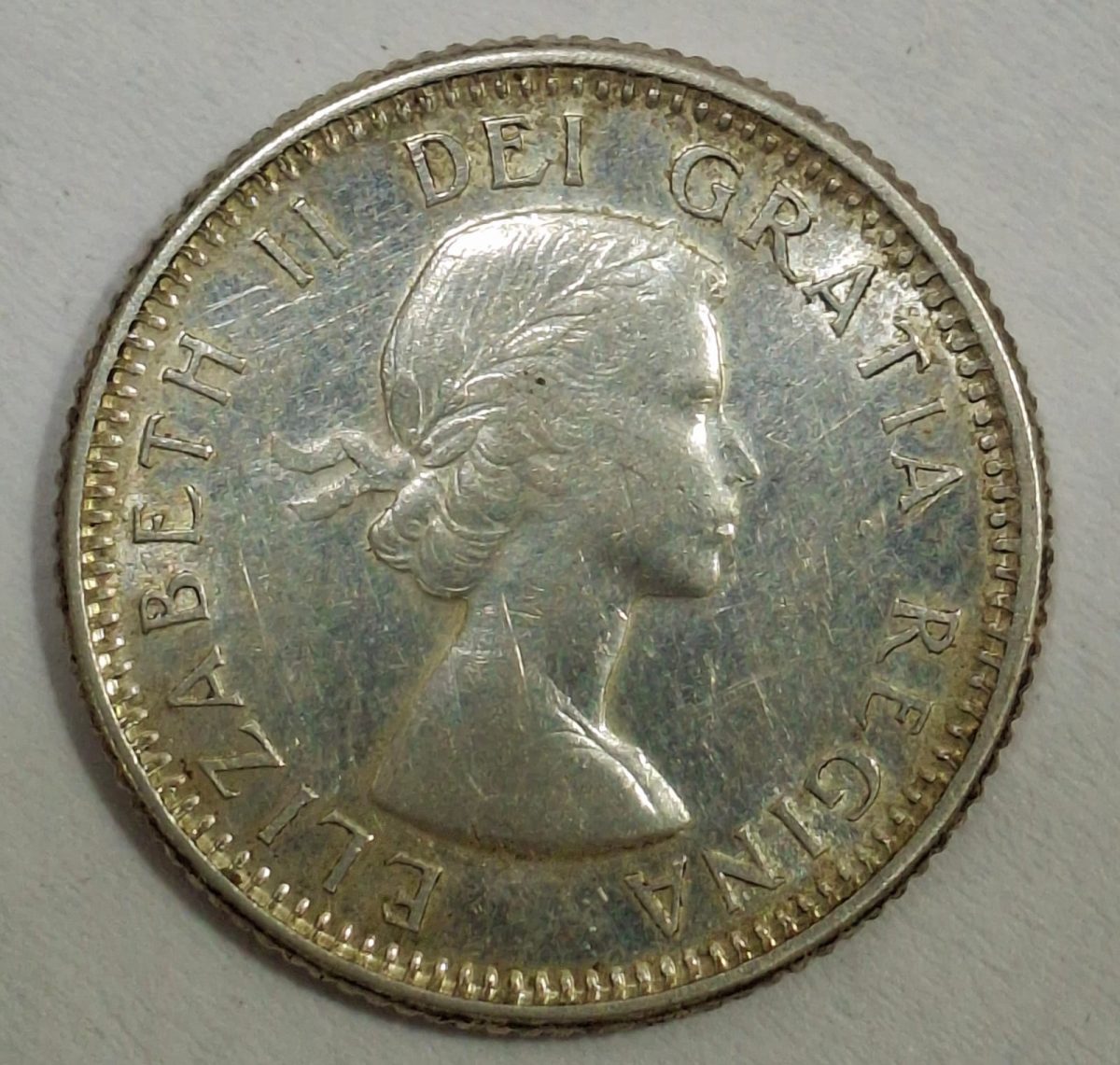 Canada 10 Cents 1959 - Elizabeth II RARE SILVER COIN #L-659 - Image 2