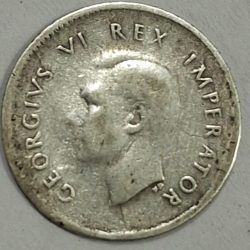Alternative view of South Afric 3 Pence 1942 - George VI Rex Imperator RARE SILVER COIN #L-662