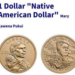 United States 1 Dollar "Native American Dollar" Mary Kawena Pukui 2025 Commemorative Gem unc condition rare coin #L-687