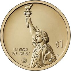 Alternative view of United States 1 Dollar American Innovation - Michigan commemorative one dollar gem unc condition 2025 #L-684