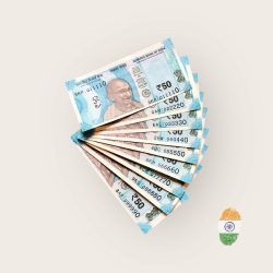 Rs 50 India Banknote Solid Set Gem Unc 011110 to 099990 Latest Issue Unique and Rare