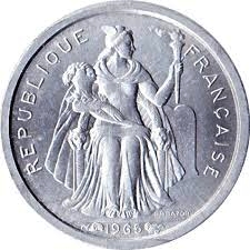 Alternative view of French Polynesia, 50 Centimes, 1965, KM #1, AUNC/UNC Condition.