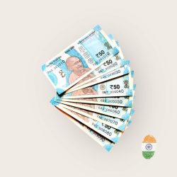 Rs 50 India Banknote Solid Set Gem Unc 001010 to 009090 Latest Issue Unique and Rare