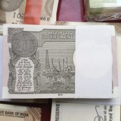 Alternative view of Today Offer🤩 Most Valuable Rare One Rupee 2017 Bundle 100 Note Packet Serial Wise New Fresh Notes Sign By Shakti kanta Das Single Bundle Given