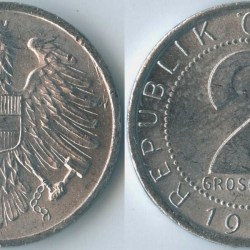 Austria, 2 Groschen, 1973, KM #2876, AUNC Condition.