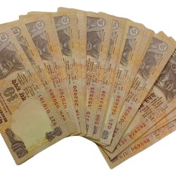 10 Rupees GANDHI Issue D. SUBBARAO with FANCY TRIPLETS Serial Numbers COMPLETE SET 90 Notes **V.RARE** UNC Grades.