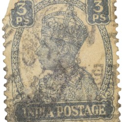 Postal Stamp of George VI 3 Pies Slate Colour - Used Condition as per Image.