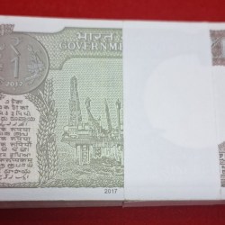 Alternative view of ONE RUPEE PACKET 2017 SEMI FANCY NO. SERIAL NO. 444101