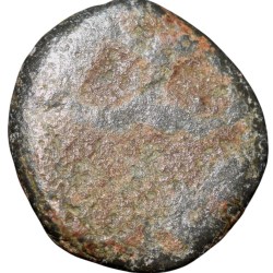 Alternative view of Lead Coin of Chastana (1st Cen. AD) of Western Kshatrapa with Sun & Crescent Moon