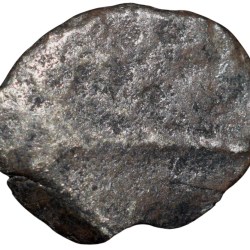 Alternative view of Silver Dramma of Yadava Dynasty (12th Cen. AD) with Lion facing right