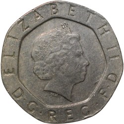Nickel 20 Pence of Elizabeth II (AD 2004) from United Kingdom