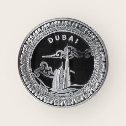 Alternative view of United Arab Emirates Souvenir Medallions Silver Plated Burj Khalifa Unique and Rare