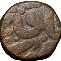 Copper Dam of Akbar(AD1556-1605) of Narnol Mint (Off Flan)