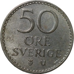 Alternative view of Nickel 50 Ore of Sweden Country (AD 1966)