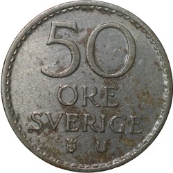 Alternative view of Nickel 50 Ore of Sweden Country (AD 1971)