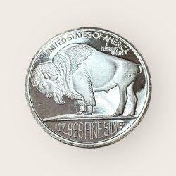 United States of America 1 Oz Pure Silver Very Unique and Rare Buffalo Silver Towne Mint