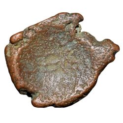 Alternative view of Copper Coin of Madurai Nayakas(1600-1700 AD) with Standing Garuda Right