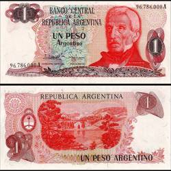 Argentina 1 Peso Argentino Banknote 1983 to1984 ND P311a2 UNC Unique and Rare