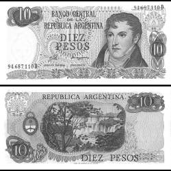 Argentina 10 Pesos Banknote 1970s ND P300 UNC Unique and Rare