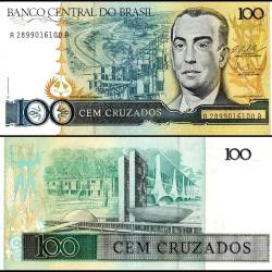 Brazil 100 Cruzados Banknote 1987 ND P211c UNC Unique and Rare