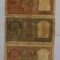 Alternative view of Reserve Bank of India Rs 2 Note 3 different note Condition as image Same and similar peace available