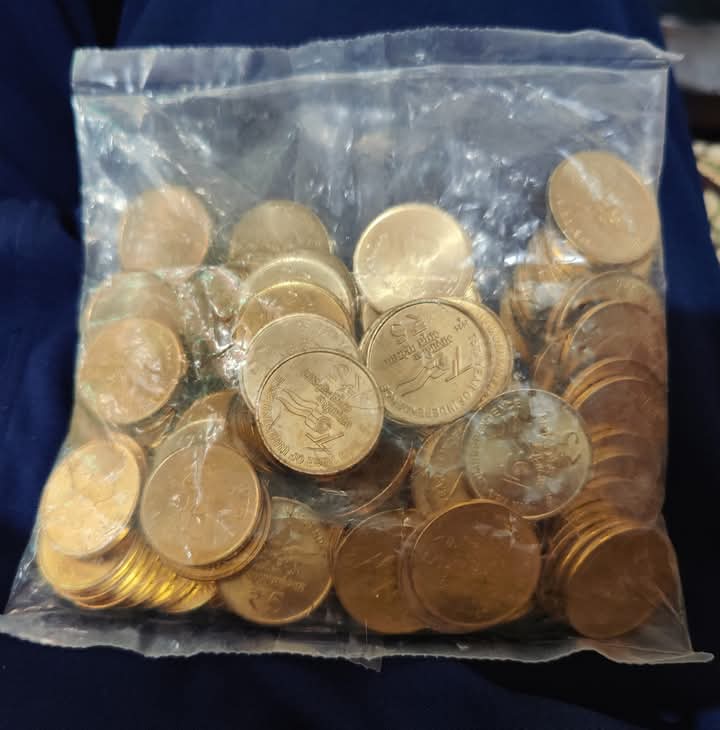 Extremely Rare 5 Rs Coin Packet 2021 AKAM 75th Amrit Mahotsav GEM UNC Condition RBI Sealed Packet - Image 3