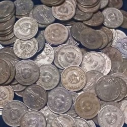 25 Paise Scare Coin IX Asian Games Delhi 1982 Bombay Mint Good Condition Coins 60 Pcs Given