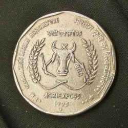 Two Rs Agri expo MULE Coin Set Rare Coin 1993 Year