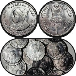 One Rs Scare Coin Maharana Pratap 2003 Year Ultra Gem Unc Condition Hyderabad Mint 10 Pcs Given