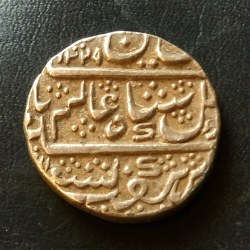 Alternative view of PRINCELY STATE Mysore, Krishnaraja Wadiyar III, Mahisur Mint, Silver Rupee, AH 1221/45 RY, In the name of Shah Alam II, Obv: "saya-e-fazle elah" couplet, Rev: sana julus zarb, 11.55g, 22.56mm, (KMC # 207), about very fineShipl Same and similar piece available