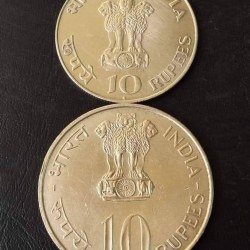 Alternative view of 🇮🇳INDIA BHARAT COMMEMORATIVE 2 DIFFERENT SILVER 10 1 MAHATMA GANDHI 1969 SILVER 10₹. WT 15 GM 2. 25;th Independence anniversary VERY BEAUTIFUL SILVER 10₹ YEAR 1972 Weight 22 gm EXCELLENT CONDITION AS 🖼IMAGES Same and similar piece available