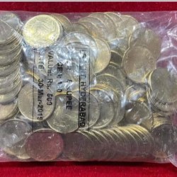 Alternative view of Five Rs Biju Patnaik Birth Centenary Scare Coin Pkt RBI Sealed Packed Hyderabad Mint