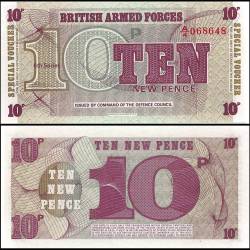 Great Britain British Armed Forces 10 New Pence Banknote 1972 ND PM48 UNC 6th Series Unique and Rare