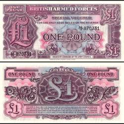Great Britain British Armed Forces 1 Pound Banknote 1948 ND PM22b UNC Unique and Rare
