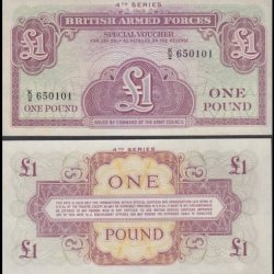 Great Britain - British Armed Forces 1 Pound features guilloches World Banknote UNC Unique and rare