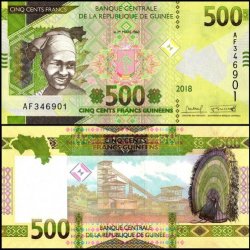 Guinea 500 Francs Banknote from 2018 World Banknote UNC Unique and rare