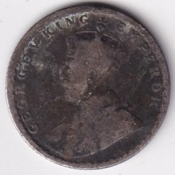 Alternative view of George V 1/4 Rupee 1912 Silver British India Coin