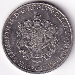 Alternative view of Gibraltar Half Crown 2021 Copper Nickel Coin #2