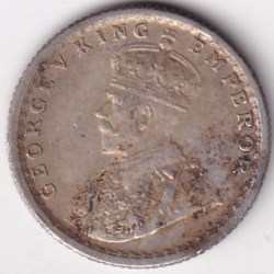 Alternative view of George V 1/4 Rupee 1934 Silver British India Coin
