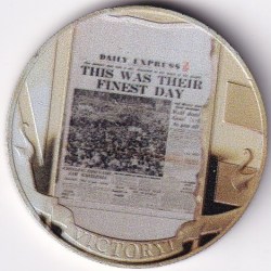 Gibraltar One Crown Copper Nickel Coin #2