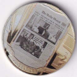 Gibraltar One Crown Copper Nickel Coin #4