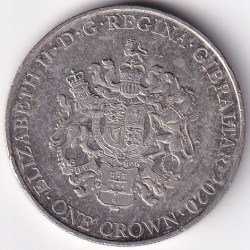 Alternative view of Gibraltar One Crown Copper Nickel Coin #4