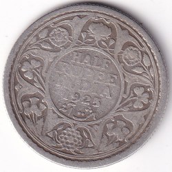 Half Rupee 1925 King George V Silver Calcutta Mint Rare