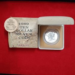 Extremely Rare Coin Elizabeth II 10 Dollars Proof Coin Queens Land 1989 Year Royal Australia Mint